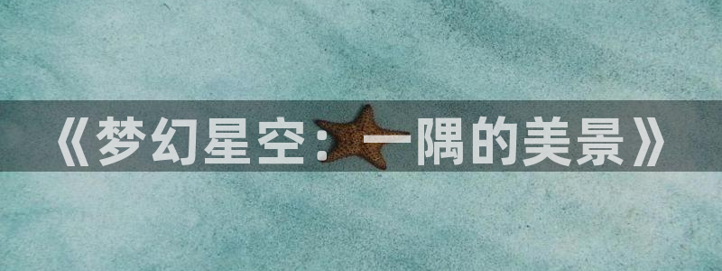 里番人妻动漫：《梦幻星空：一隅的美景》