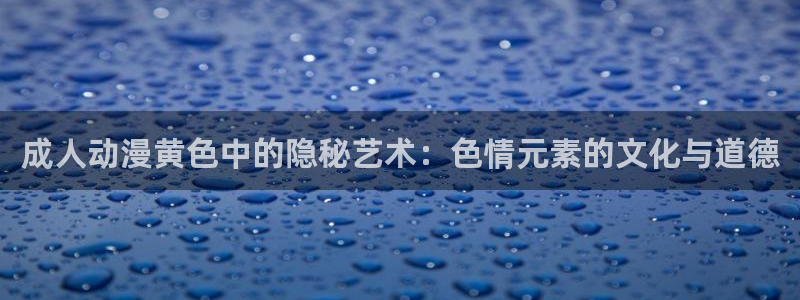 少女漫画之里番：成人动漫黄色中的隐秘艺术：色情元素的文化与道德